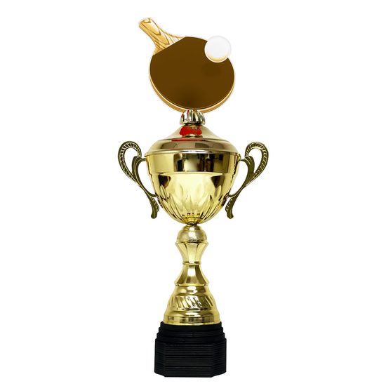 Copa Metálica Dorada para Tenis de Mesa