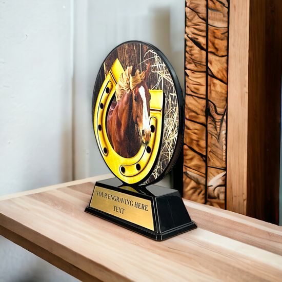 Trofeo Roswell en Acrílico Negro Ecuestre