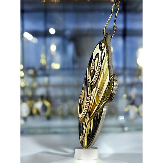 Medalla metálica para colocar acero inoxidable