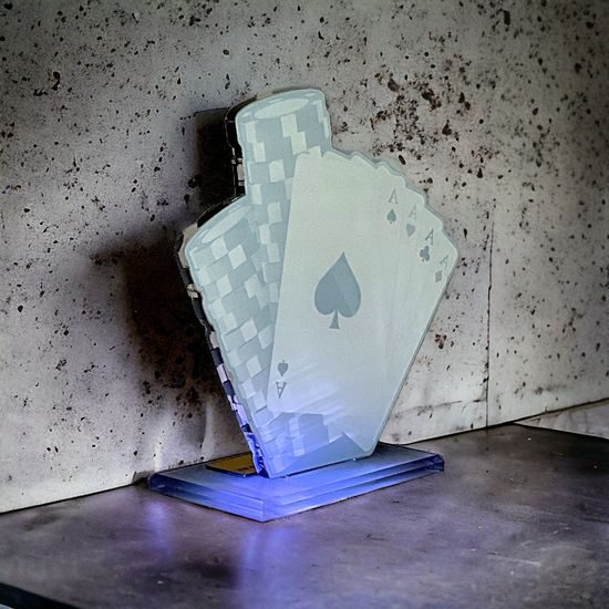 Trofeo Acrílico Cannes para Juegos de Cartas