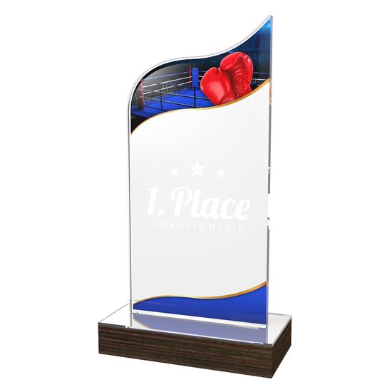 Trofeo Clásico de Boxeo de Madera y Acrílico United