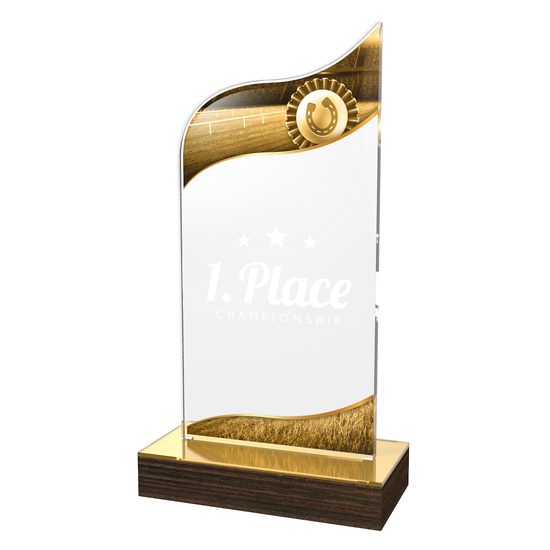 Trofeo de Caballo en Acrílico y Madera