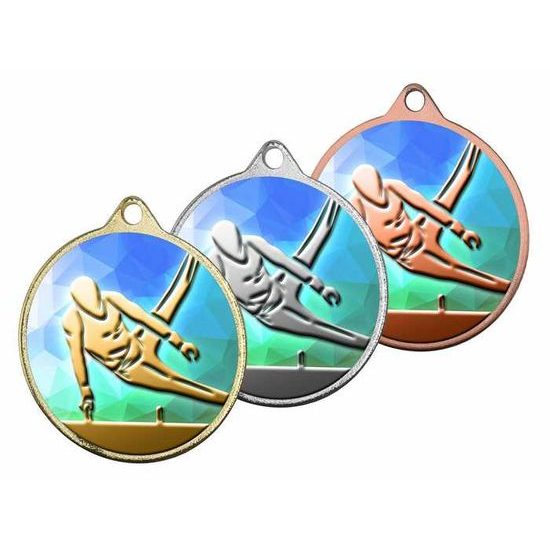 Medalla de Gimnasia Barnet para Niños - Textura de Color 3D MaxMedal