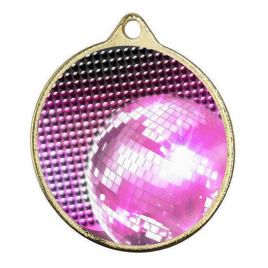 Medalla Barnet con Textura e Impresión 3D MaxMedal de Glitterball Rosa