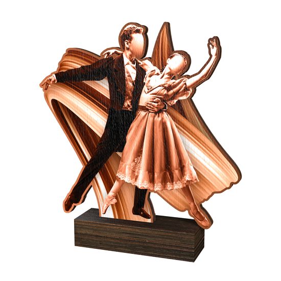 Trofeo de Madera Real Sierra para Baile de Salón - Clásico