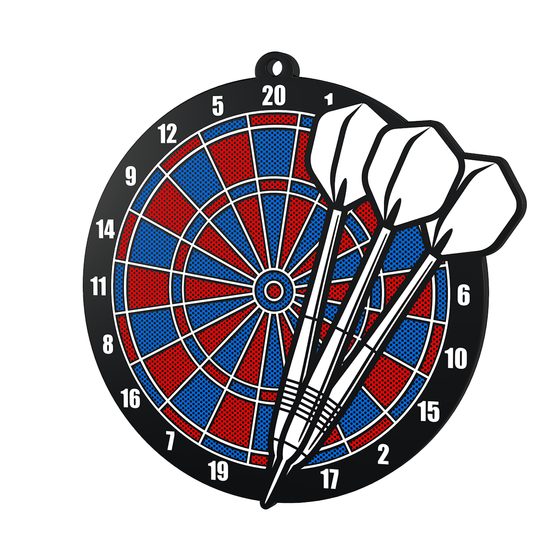 Medalla de Dardos Pro en Acrílico Negro