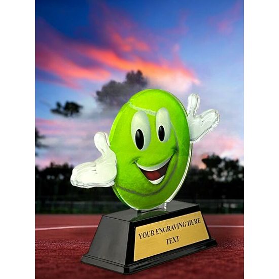 Trofeo de Pelota de Tenis Sonriente