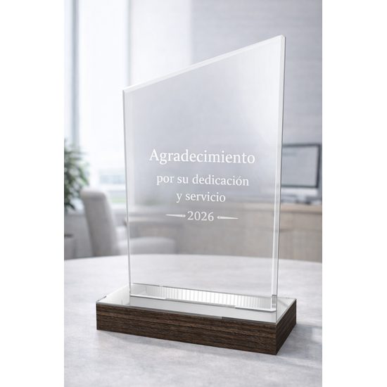 Trofeos de madera y acrílico Hidalgo