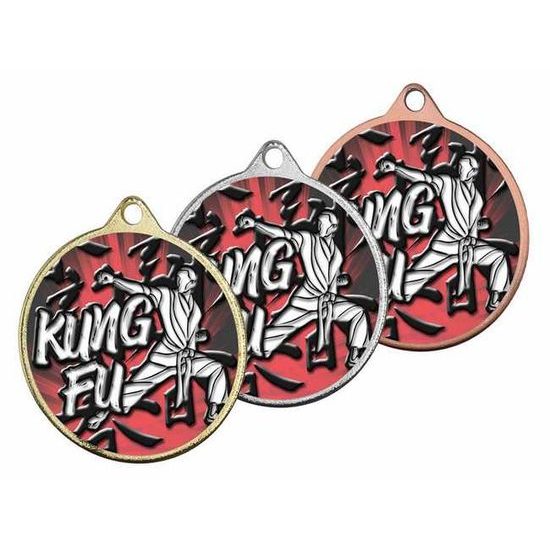 Medalla Barnet con Textura e Impresión 3D MaxMedal para Kung Fu