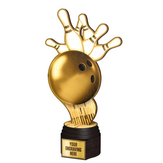 Trofeo Clásico de Madera Frontier para Boliche