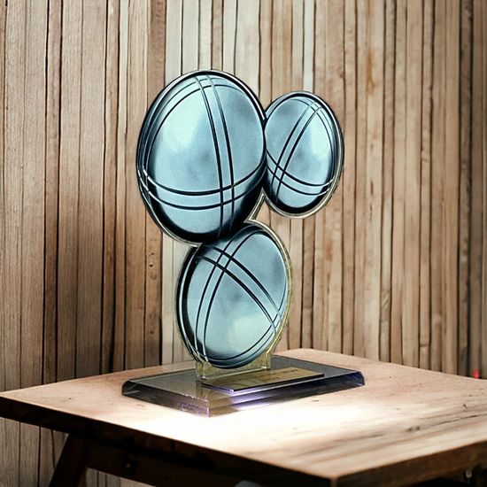 Trofeo Acrílico Cannes para Petanca