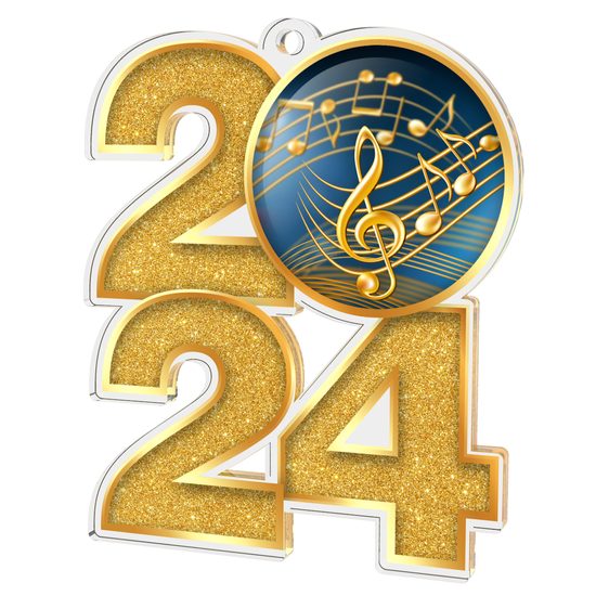 Medalla de Notas Musicales 2024 de Acrílico