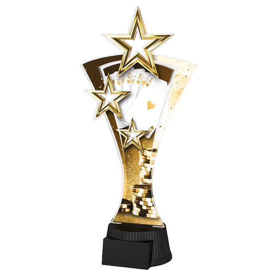 Trofeo Triple Estrella de Cartas de Póquer Clásico