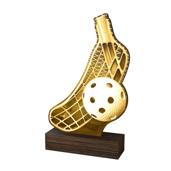 Trofeo de Madera Real Sierra para Floorball - Clásico