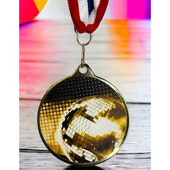Medalla Barnet Clásica con Textura e Impresión 3D MaxMedal con Glitterball