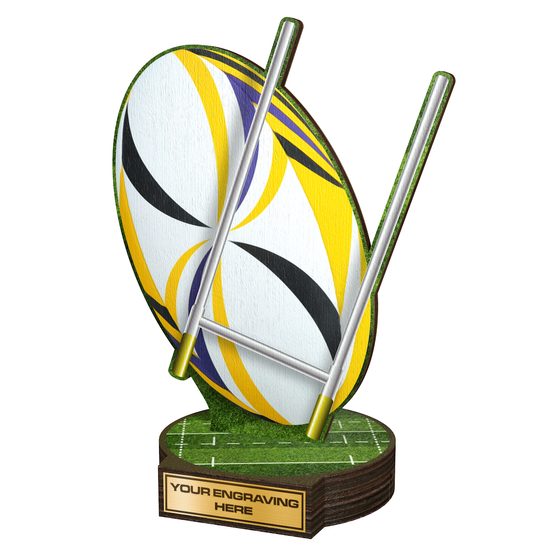 Trofeo Grove de Madera Real para Rugby