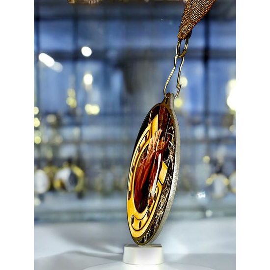 Medalla metálica de equitación acero inoxidable