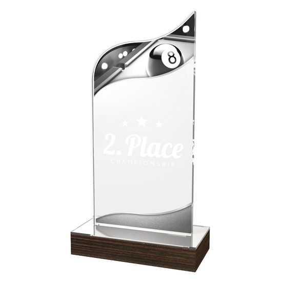 Trofeo Clásico de Billar de Madera y Acrílico United