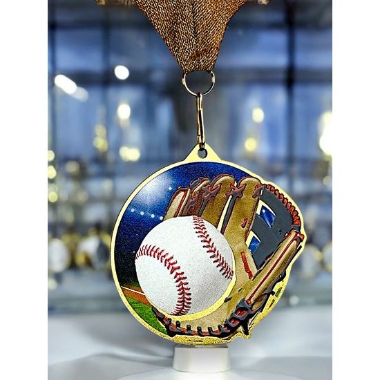 Medalla metálica de béisbol acero inoxidable