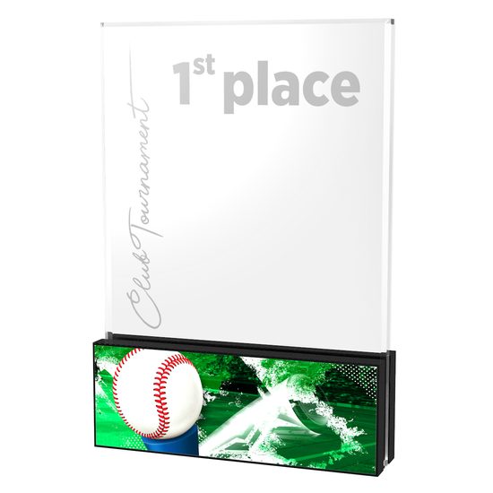 Premio de Béisbol de Acrílico con Impresión de Ciudad