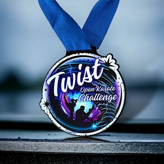 Medalla Negra de Acrílico con Logo Nelson