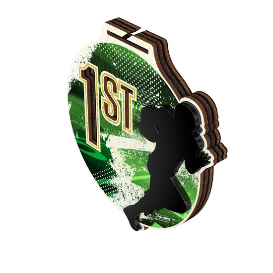 Medalla Highgrove Fusion para Fútbol Americano Oro - 1er Lugar