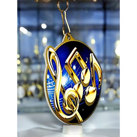 Medalla Metálica de la Música acero inoxidable