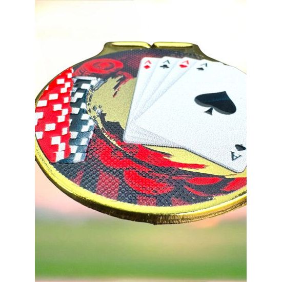 Medalla Sacul Cards Textura Color Impresión 3D