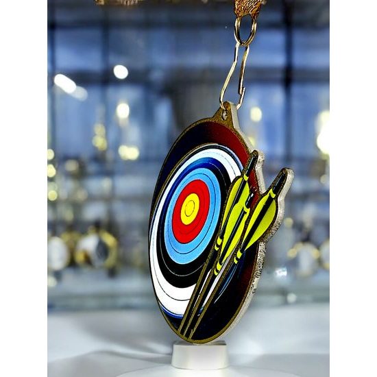 Medalla metálica de tiro con arco acero inoxidable