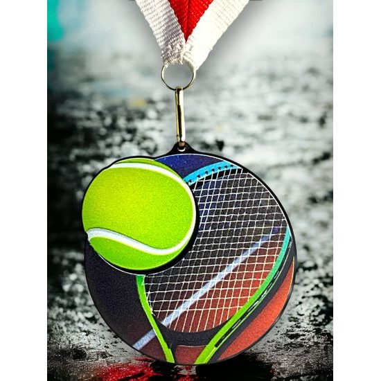 Medalla de Tenis Rincon en Acrílico Negro