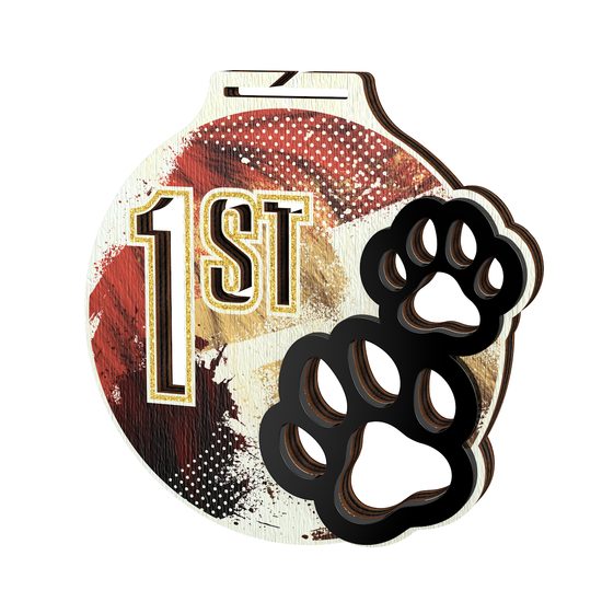 Medalla Highgrove Fusion con Huella Canina Oro - 1er Lugar