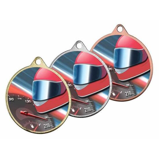 Medalla de Carreras Barnet Motor Racing Textura Color 3D