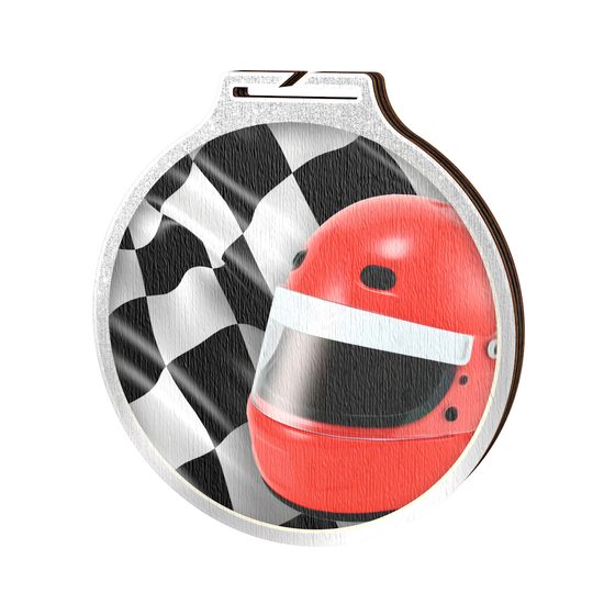 Medalla Habitat de Madera Ecológica Casco Plata