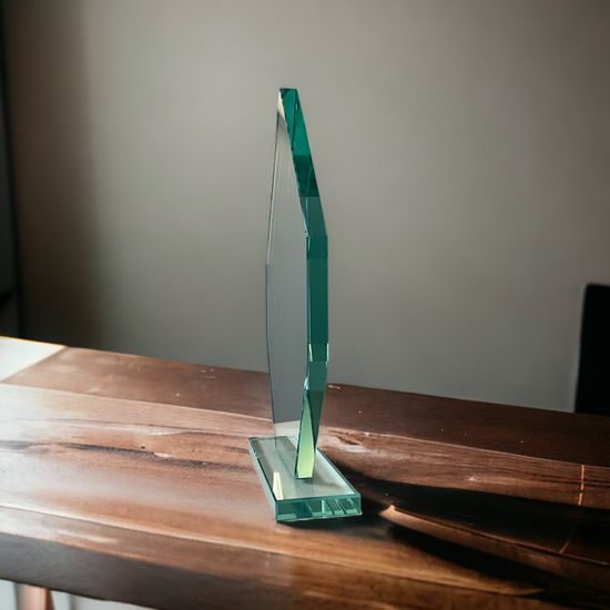 Premio de Vidrio Plano Heptagonal Waco