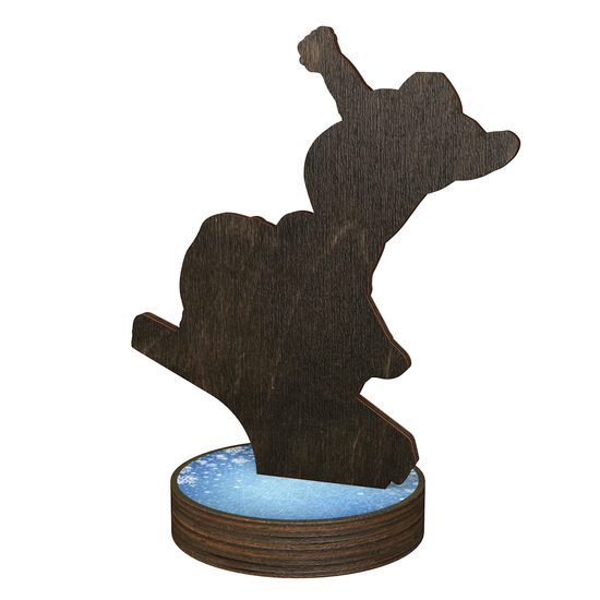 Trofeo Grove de Madera Real para Patinaje de Velocidad