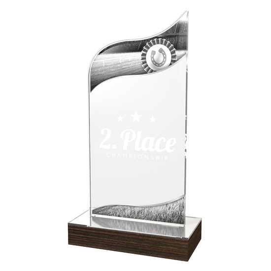 Trofeo de Caballo en Acrílico y Madera