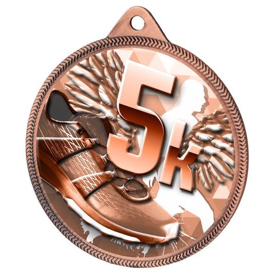 Medalla de Bronce Clásica de Carrera 5k con Impresión 3D