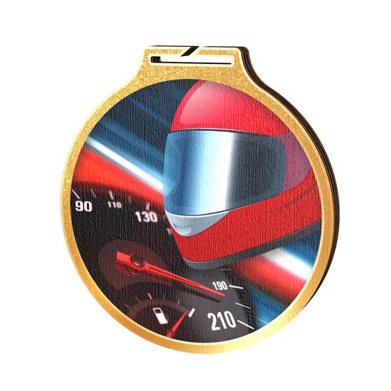 Medalla Habitat de Madera Ecológica de Motorsport Oro