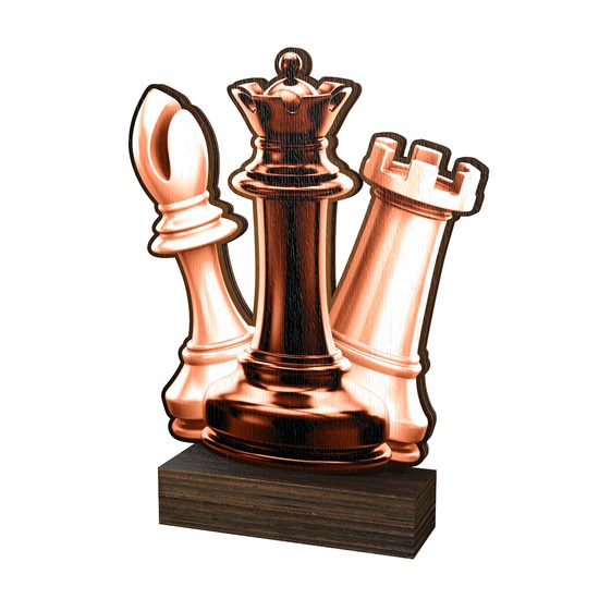 Trofeo de Madera Sierra para Ajedrez - Clásico
