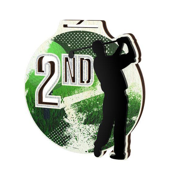 Medalla Highgrove Fusion para Golf Plata - 2do Lugar