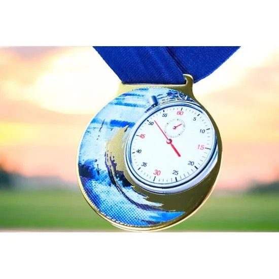 Medalla de Natación Sacul con Textura de Color e Impresión 3D