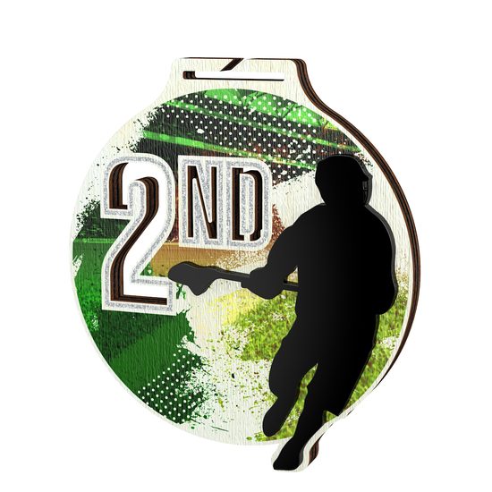 Medalla Highgrove Fusion para Lacrosse Plata - 2do Lugar
