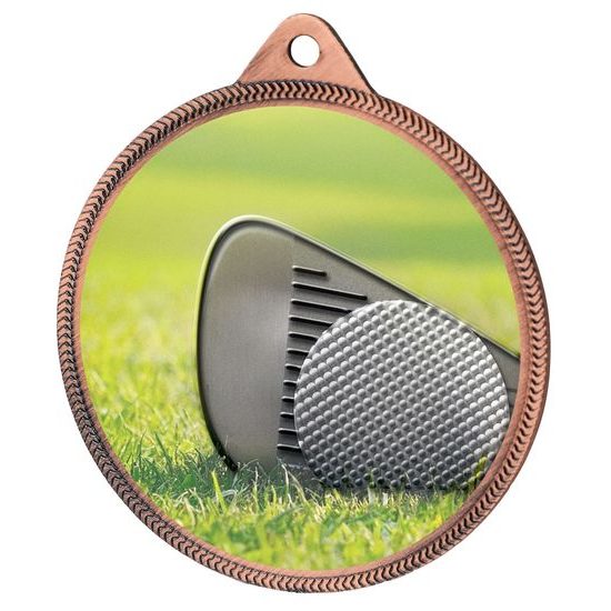 Medalla de Golf Color Textura 3D Bronce