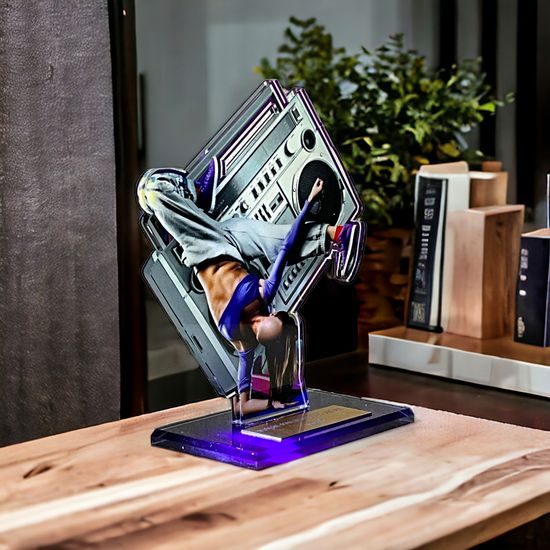 Trofeo Acrílico Cannes para Baile Urbano