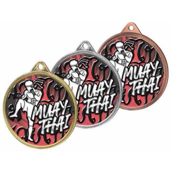 Medalla Barnet con Textura e Impresión 3D MaxMedal para Muay Thai