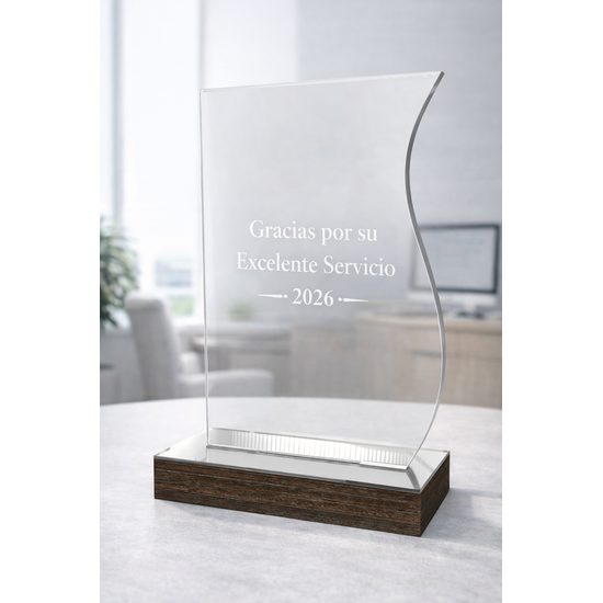 Trofeos de madera y acrílico Santos