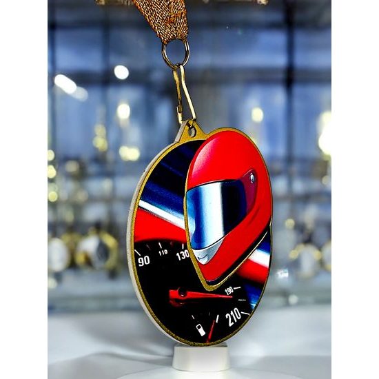 Medalla metálica para Motorsport acero inoxidable