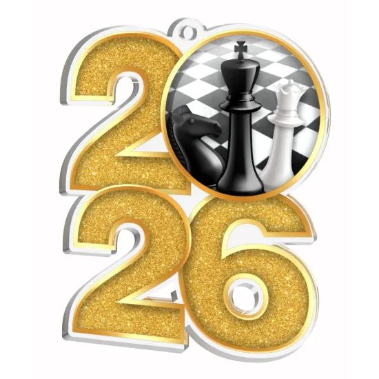 Medalla de Acrílico Ajedrez 2026