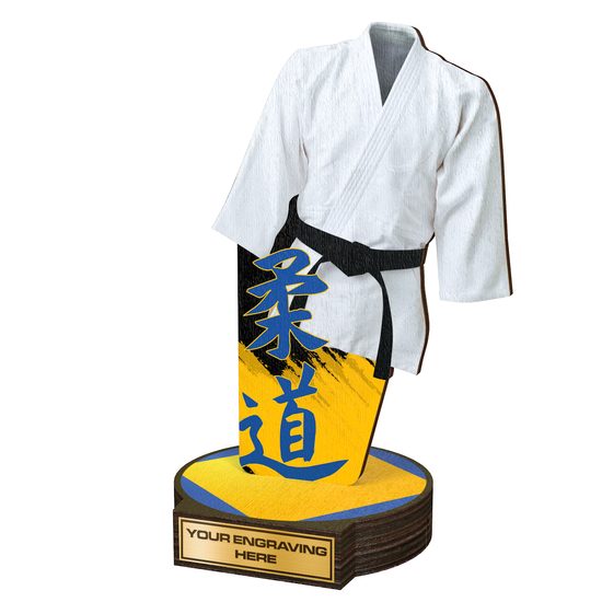 Trofeo Grove de Madera Real para Artes Marciales