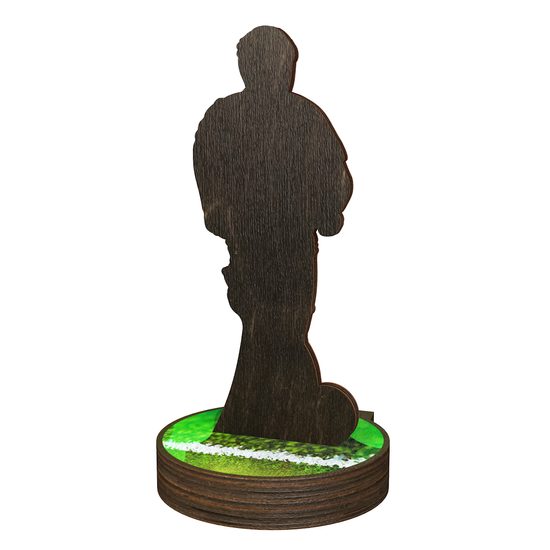 Trofeo Grove de Madera Real para Jugador de Fútbol